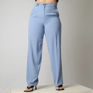 SOLD| High Waisted Straight Leg Periwinkle Trouser